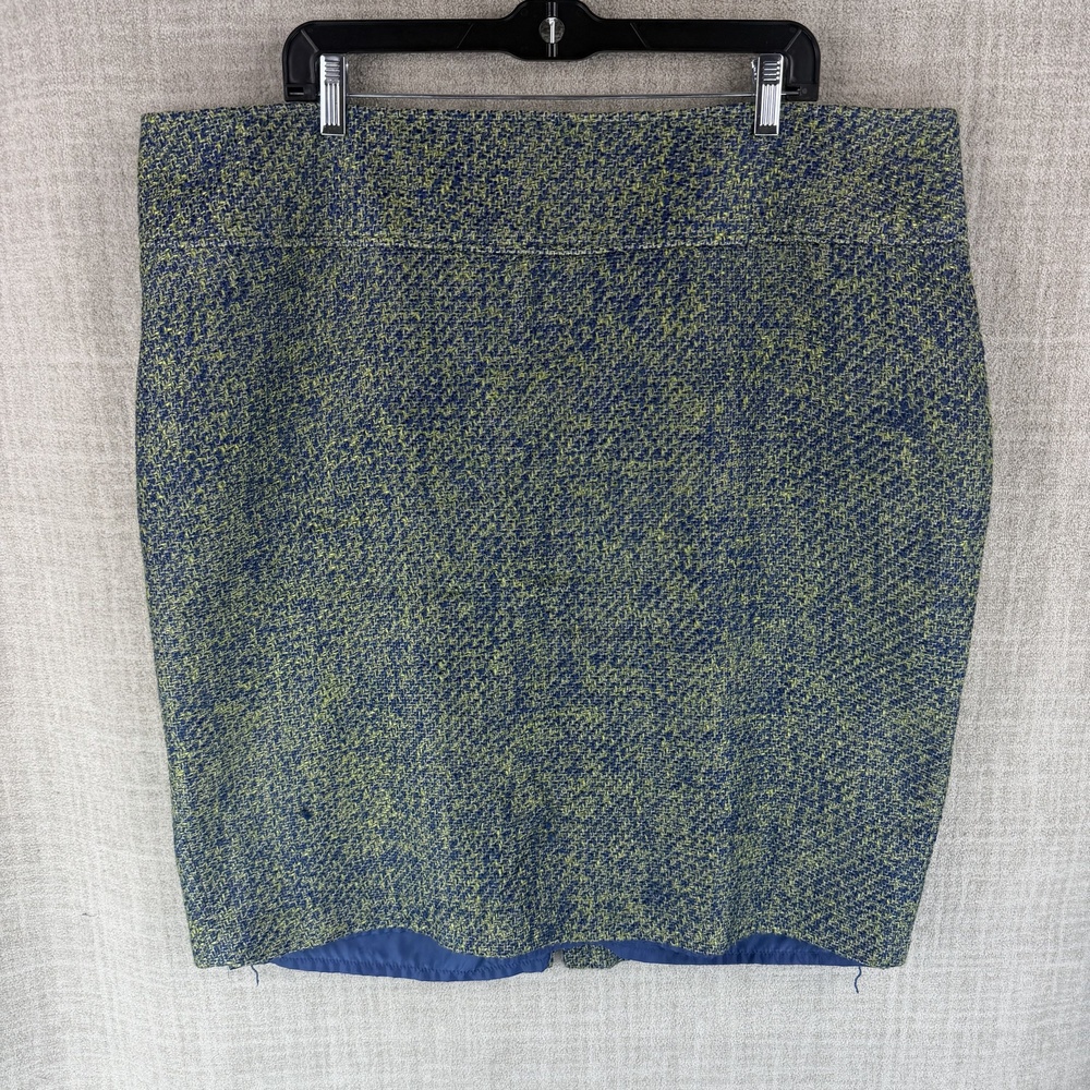 Lane Bryant Skirt Womens 22 Multicolor Straight & Pencil Knee Length Tweed Zip